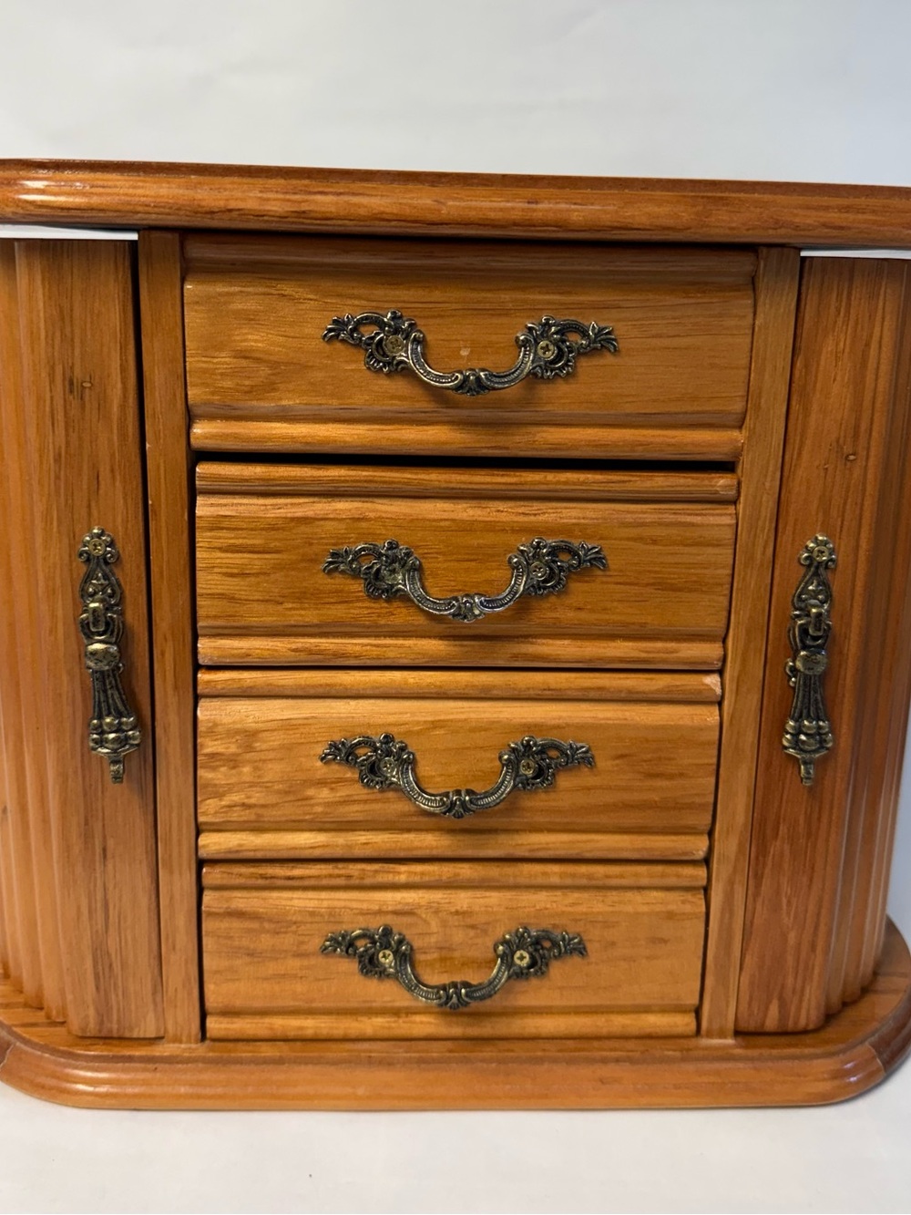 MELE & CO Wood Finish Jewelry Organizer Chest